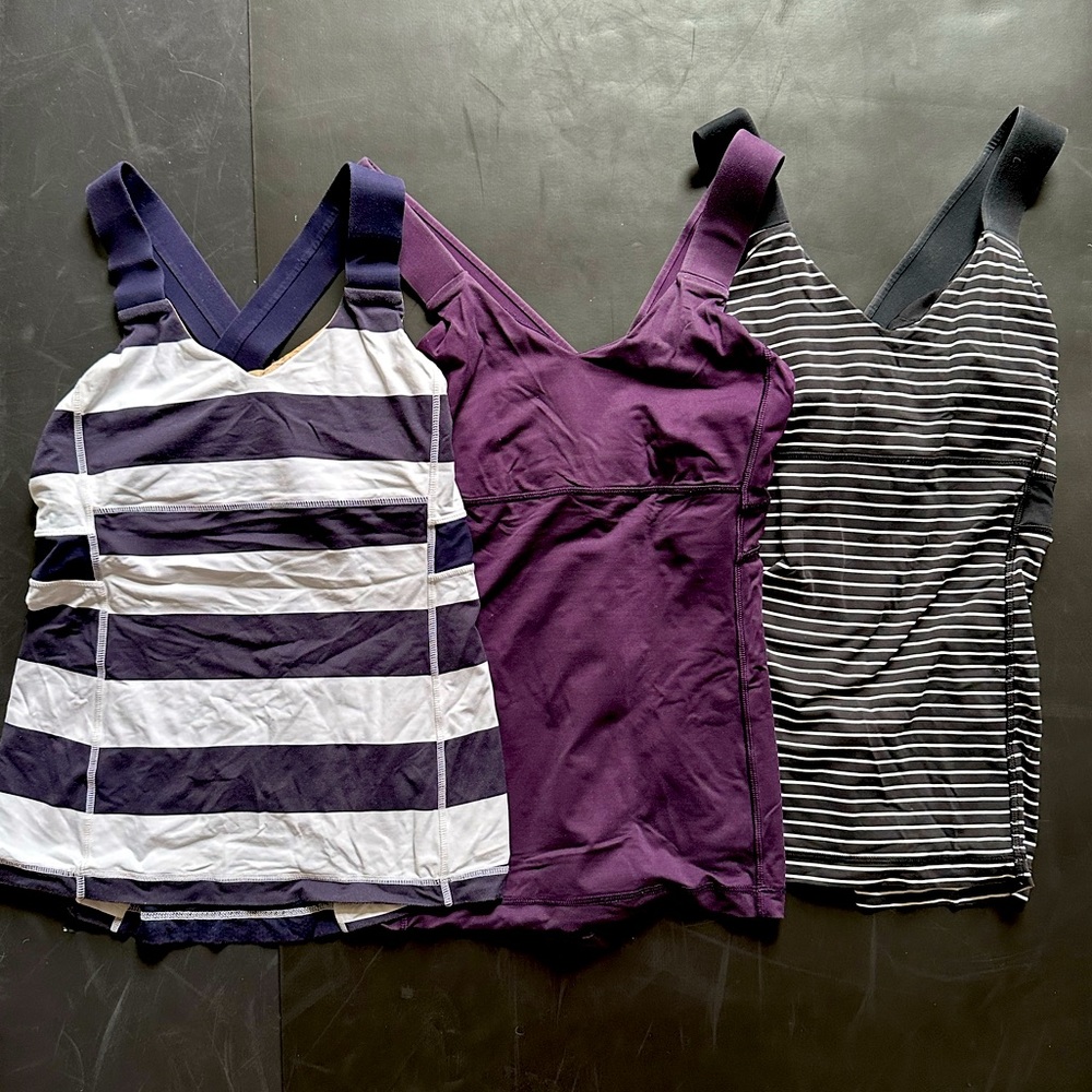Lululemon athletica Push Ur Limits tanks sz 6 Lot of 3